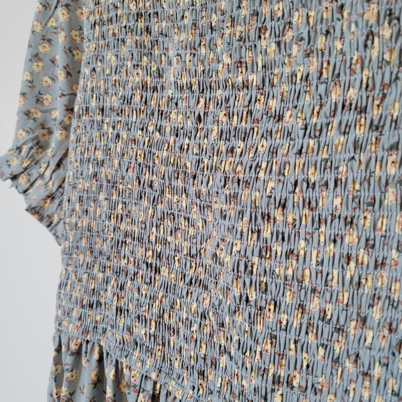 NWT Baltic Born Blue Floral Smocked Bodice Dress | S - Picture 4 of 11